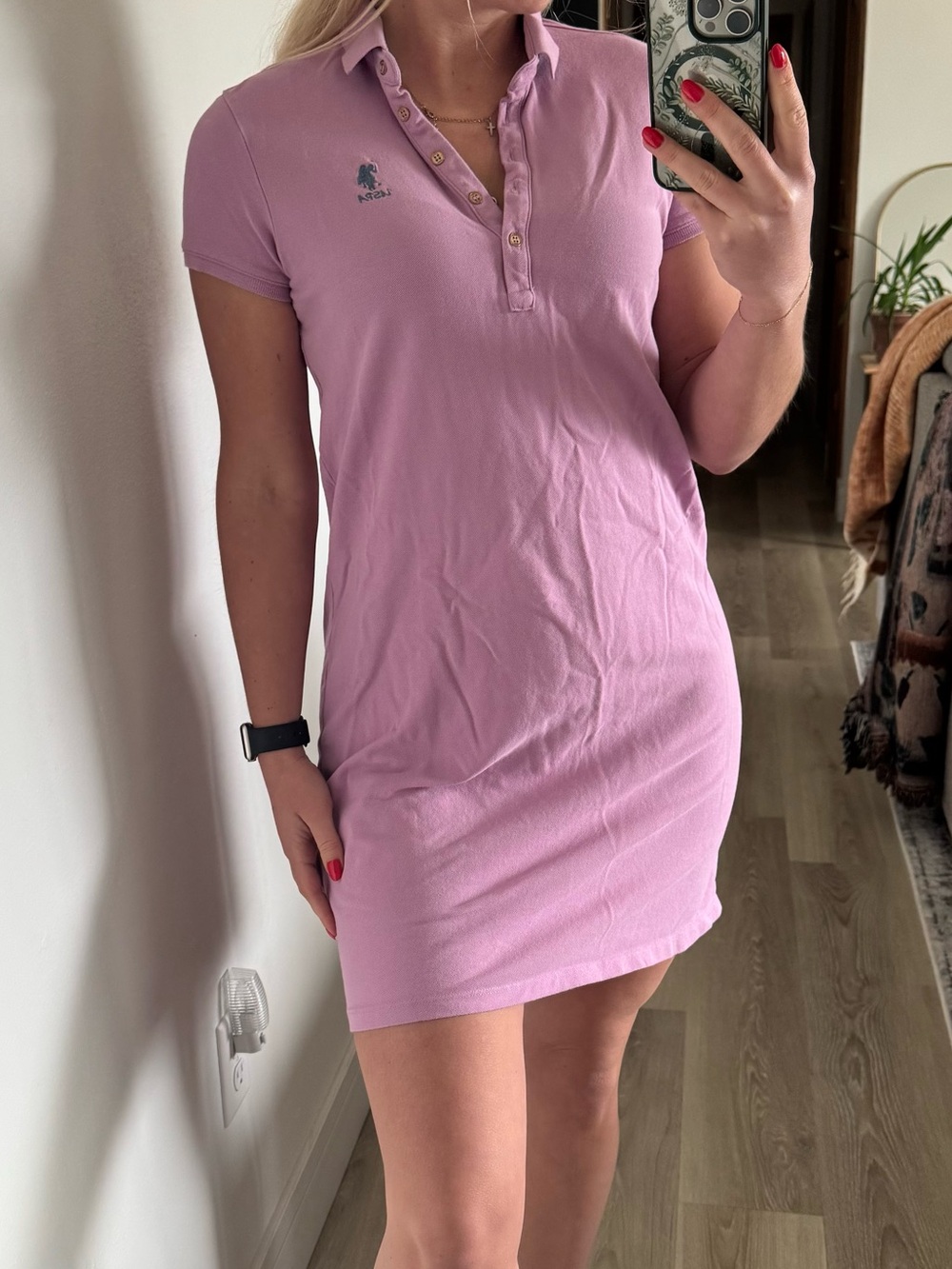 U.S. Polo Assn. Lilac Polo Mini Dress